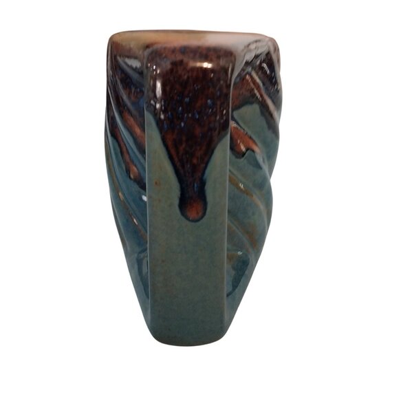 Rodolpho Padilla Mexico Drip Glaze Stoneware Coffee Mug Vintage Blue Brown - Picture 4 of 8